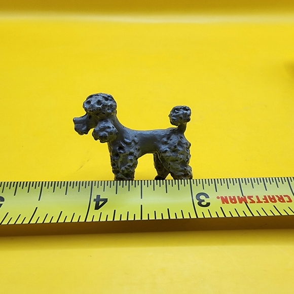 Vintage Ampersand Pewter 1" Poodle Figurine - Picture 3 of 3